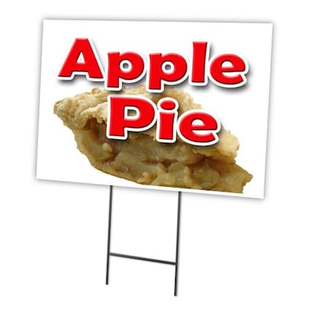 Signmission Apple Pie Yard Sign & Stake outdoor plastic coroplast window, C-2436 Apple Pie C-2436 Apple Pie